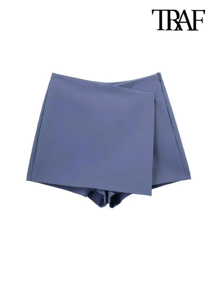 Shorts Skirts High Waist Side Zipper