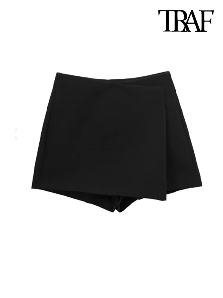 Shorts Skirts High Waist Side Zipper