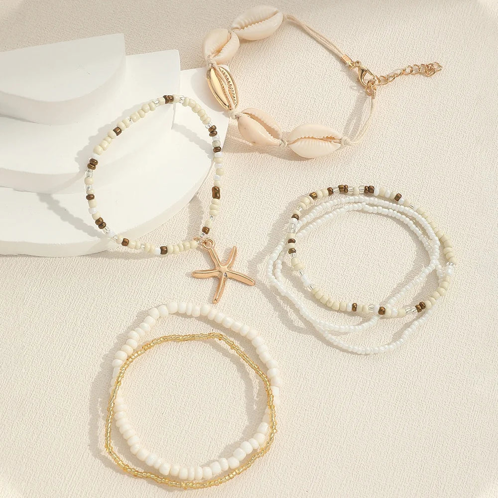 Beach Sea Shell Multilayer Bracelets