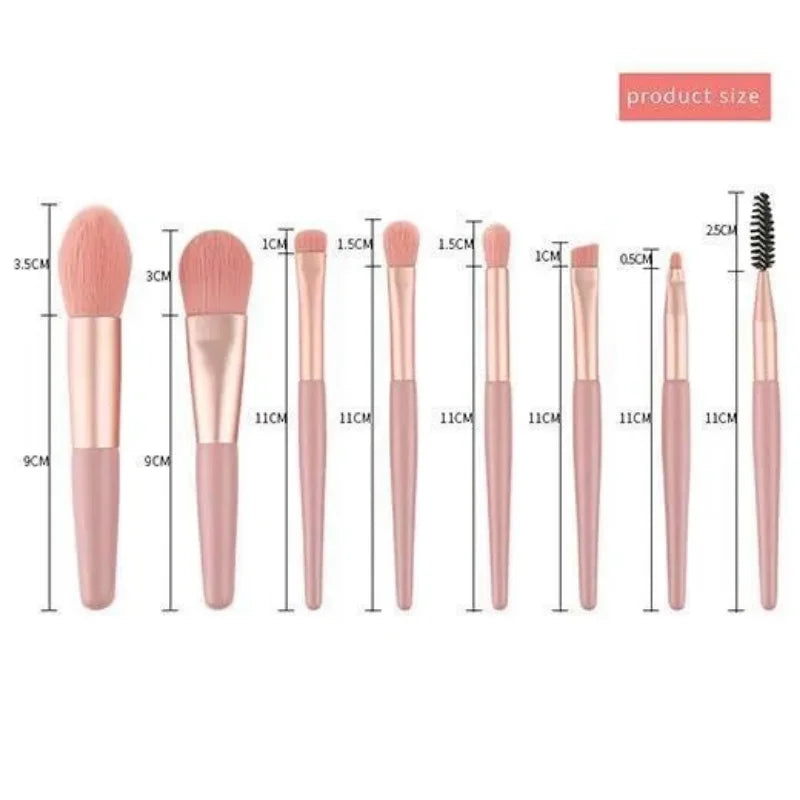 8 Pcs Cosmetics Foundation Blush Powder Eyeshadow