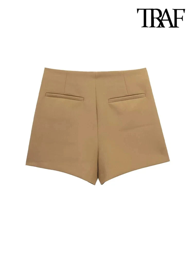 Shorts Skirts High Waist Side Zipper