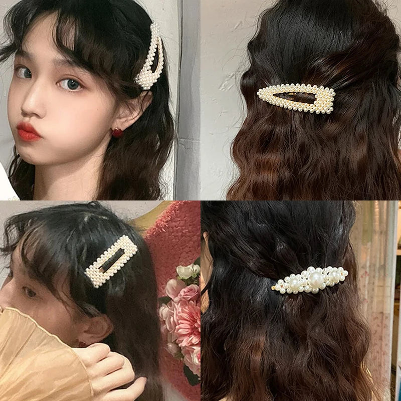 Simulated Pearl Hair Clips
