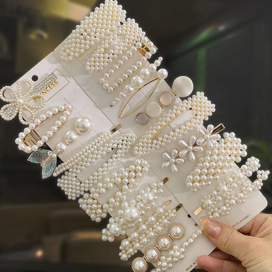 Simulated Pearl Hair Clips