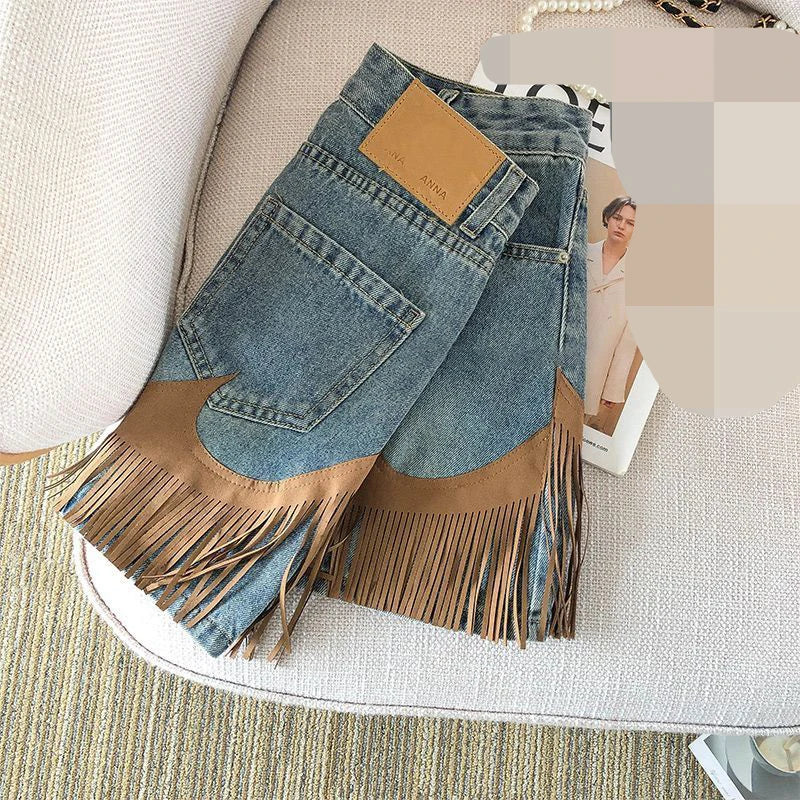 Denim skirt skirt