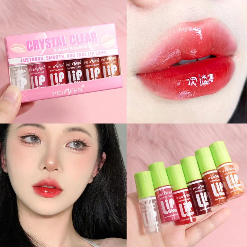 6-Pack Set Mirror Lip Gloss Moisturizing