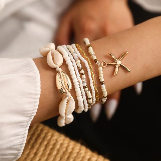 Beach Sea Shell Multilayer Bracelets
