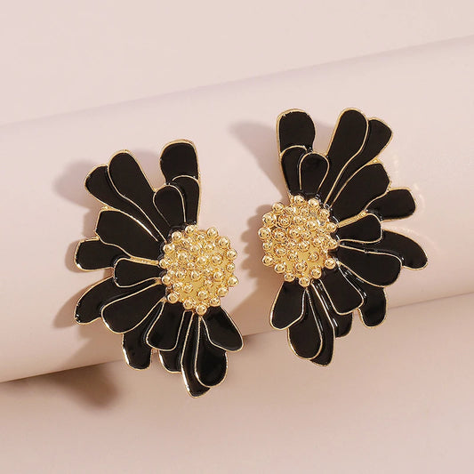 Bohemian Vintage Alloy Flowers Piercing Earrings