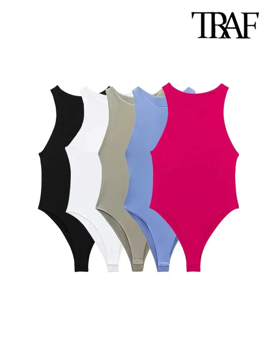 Halter Neck Skinny Bodysuit