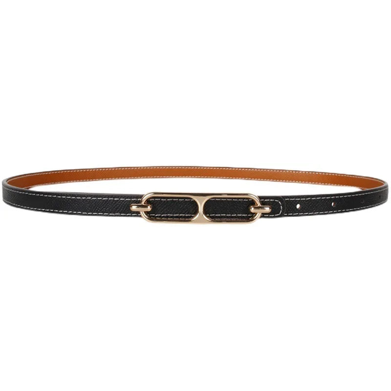 Double-sided use leather belt