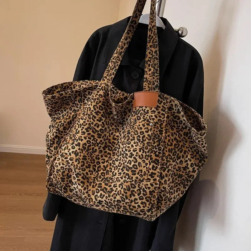 Large Capacity Leopard Bags