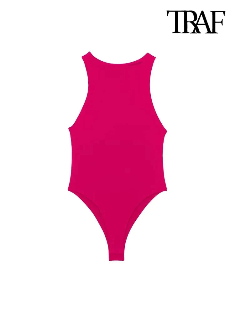 Halter Neck Skinny Bodysuit