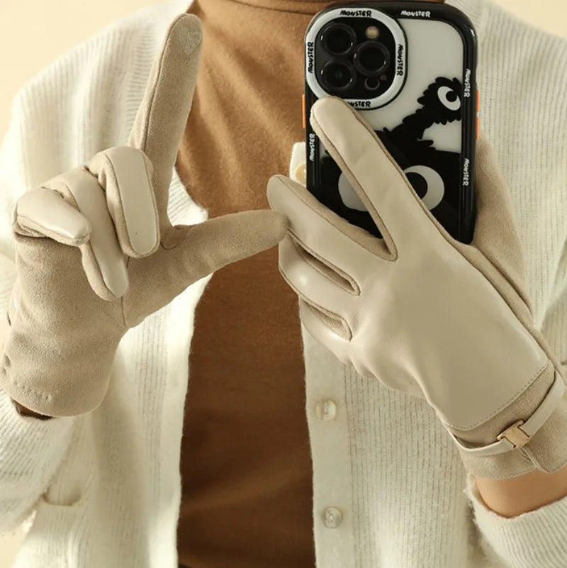 Leather Keep Warm Touch Screen