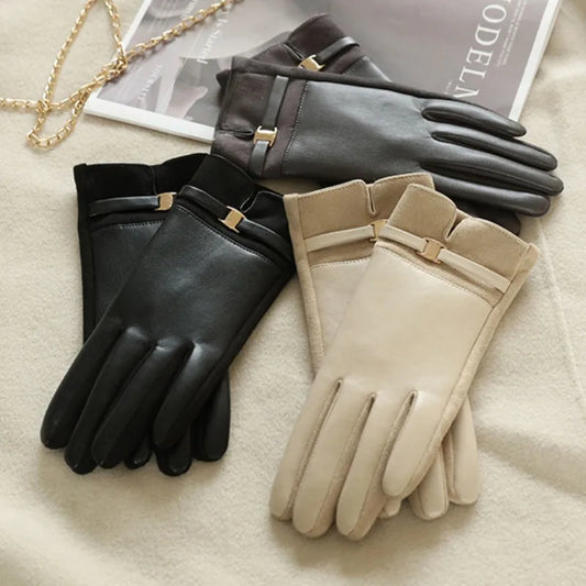 Leather Keep Warm Touch Screen