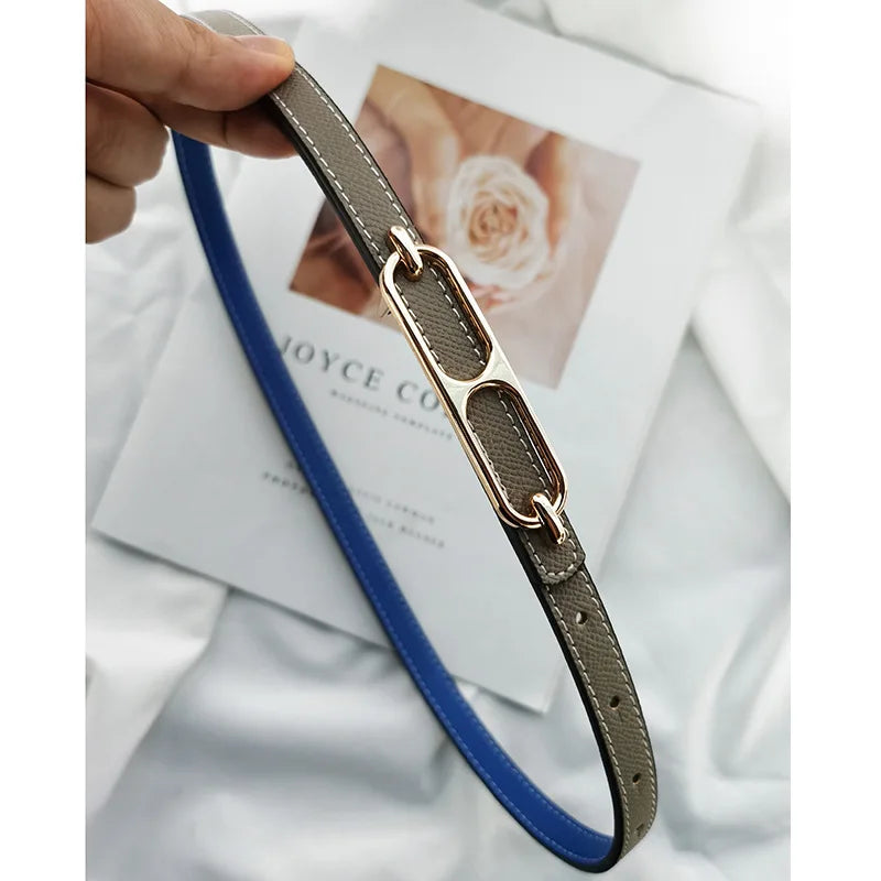 Double-sided use leather belt