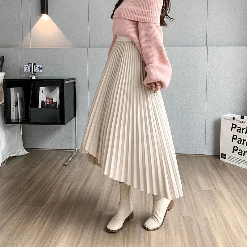 Lucyever Vintage Streetwear Pleated Skirts