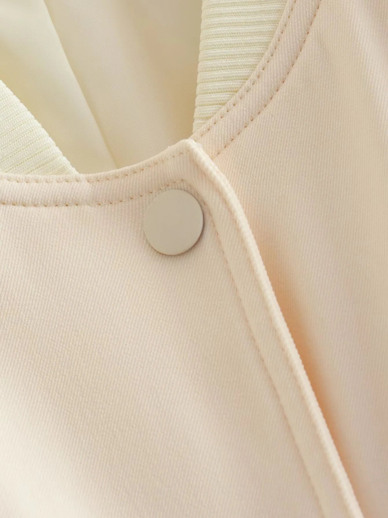 Bomber Jacket Coat White Autumn Winter